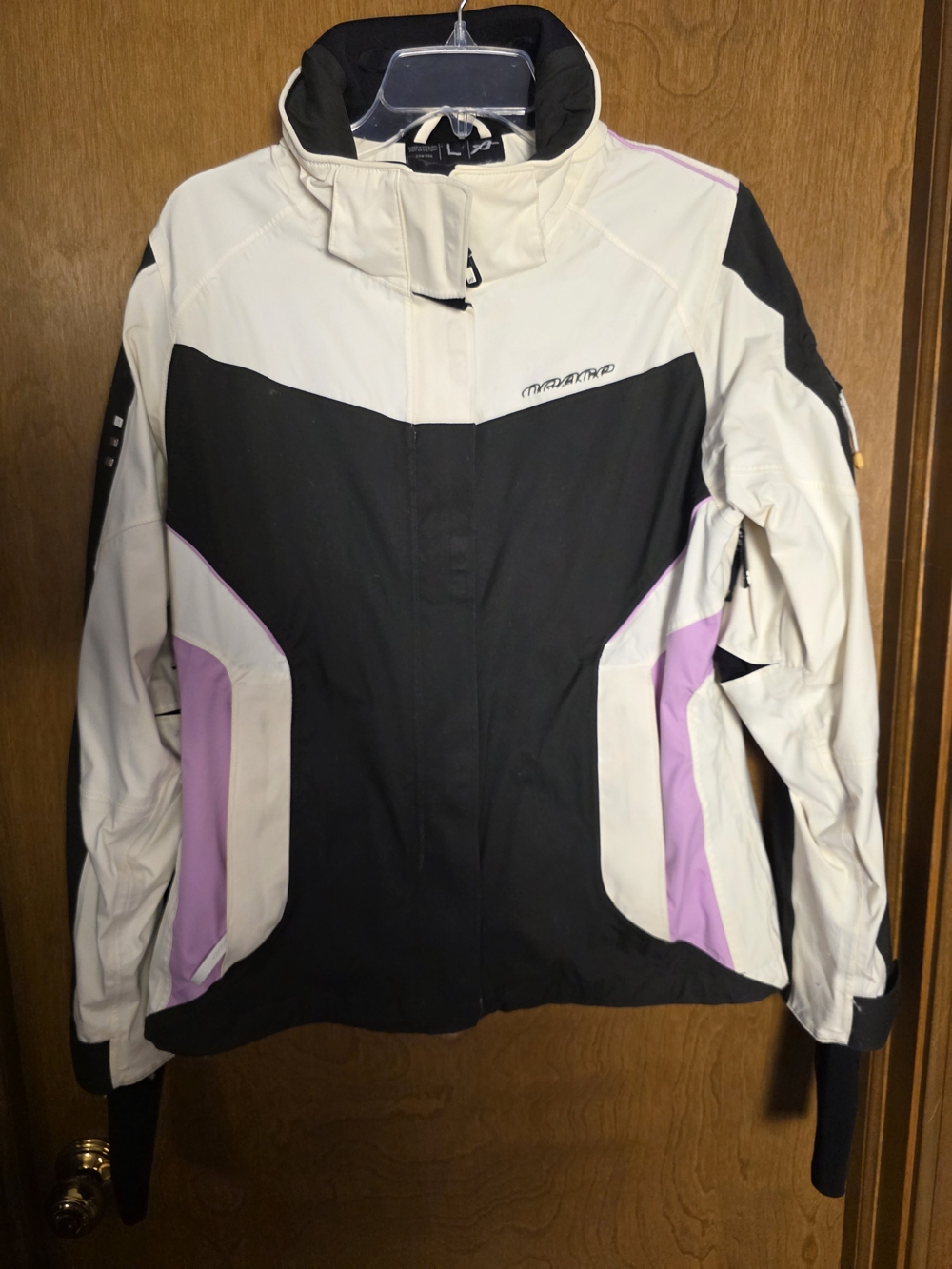 Orage Rider's Edge® Black, White and Lavender Women's Ski Jacket With Hood